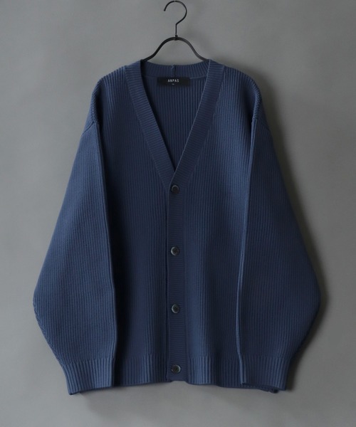 SITRY（シトリー）の「knit cardigan/オーバーサイズ エコニット カーディガン 吸水速乾 UVカット 洗濯可 帯電防止 抗ピリング（カーディガン/ボレロ・メンズ・ブラック/グレー/チャコール/ブルー/グレイッシュベージュ・LL/M/L）」の14枚目の写真