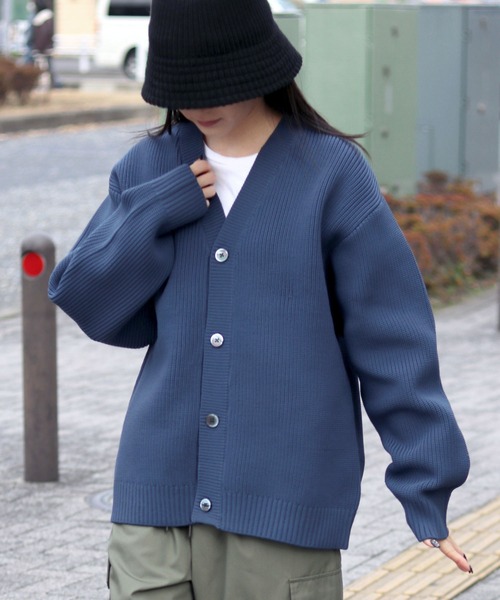 SITRY（シトリー）の「knit cardigan/オーバーサイズ エコニット カーディガン 吸水速乾 UVカット 洗濯可 帯電防止 抗ピリング（カーディガン/ボレロ・メンズ・ブラック/グレー/チャコール/ブルー/グレイッシュベージュ・LL/M/L）」の22枚目の写真