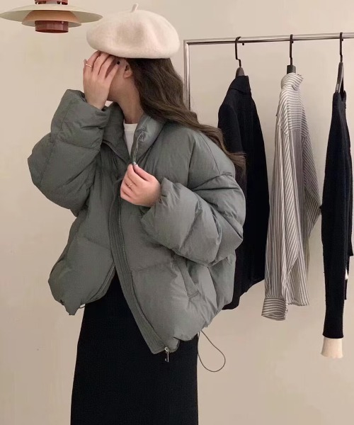 Miniministore（ミニミニストア）の「【新サイズ追加】ダウンジャケット エコダウンブルゾン防寒（ダウンジャケット/コート・レディース・ブラウン/ブラック/グレー/アイボリー・L/XL）」の11枚目の写真