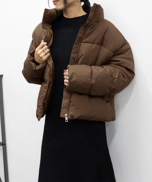Miniministore（ミニミニストア）の「【新サイズ追加】ダウンジャケット エコダウンブルゾン防寒（ダウンジャケット/コート・レディース・ブラウン/ブラック/グレー/アイボリー・L/XL）」の15枚目の写真