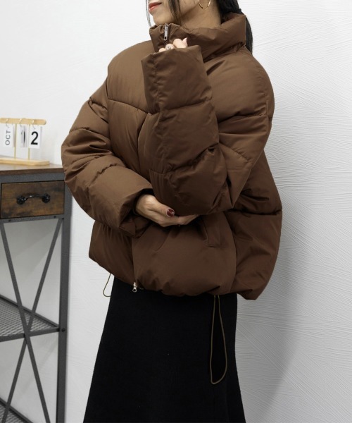 Miniministore（ミニミニストア）の「【新サイズ追加】ダウンジャケット エコダウンブルゾン防寒（ダウンジャケット/コート・レディース・ブラウン/ブラック/グレー/アイボリー・L/XL）」の16枚目の写真
