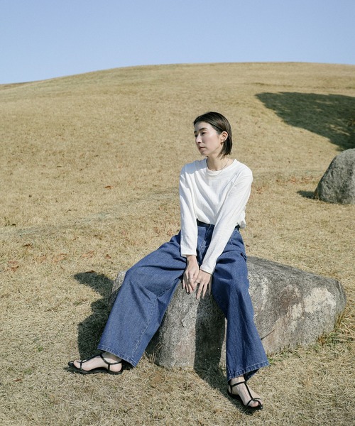 select MOCA（セレクトモカ）の「ハイウエストタックデニムパンツ