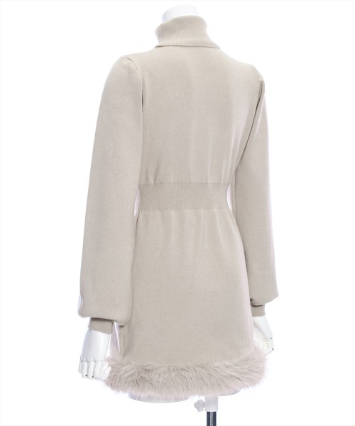 clear(クリア)の「裾ファーニットミニワンピース(ワンピース・レディース・モカ/ブラック・F)」の9枚目の写真