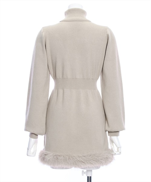 clear(クリア)の「裾ファーニットミニワンピース(ワンピース・レディース・モカ/ブラック・F)」の10枚目の写真