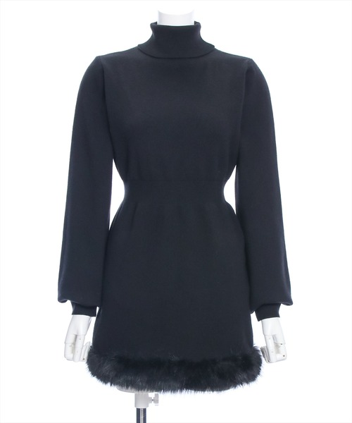 clear(クリア)の「裾ファーニットミニワンピース(ワンピース・レディース・モカ/ブラック・F)」の14枚目の写真