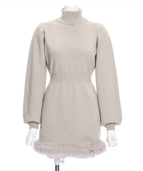 clear(クリア)の「裾ファーニットミニワンピース(ワンピース・レディース・モカ/ブラック・F)」の15枚目の写真