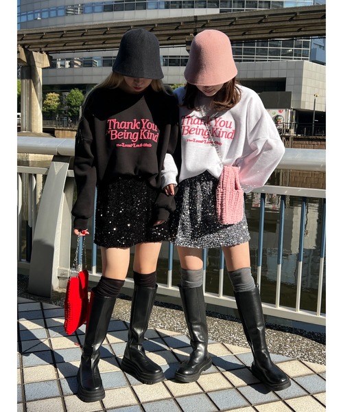 WC（ダブル シー）の「フォームプリントスウェット（スウェット・レディース・グレー/ブラック・FREE）」の17枚目の写真