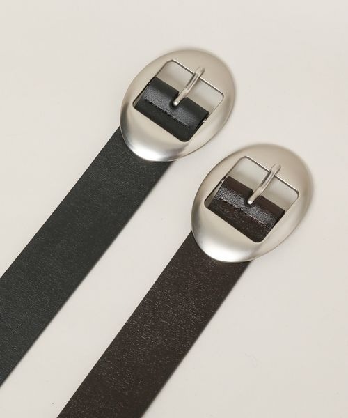 JEANASIS（ジーナシス）の「オーバルバックルベルト/103527（ベルト・レディース・ブラック/ブラウン・FREE）」の3枚目の写真