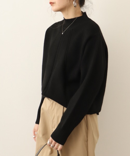 Chiaro（キアロ）の「chiaro ハイネックニット（ニット/セーター・レディース・ベージュ/カーキ/ブラック/レッド/オフホワイト・40）」の13枚目の写真