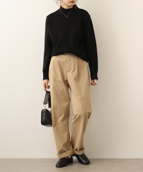 Chiaro（キアロ）の「chiaro ハイネックニット（ニット/セーター・レディース・ベージュ/カーキ/ブラック/レッド/オフホワイト・40）」の16枚目の写真