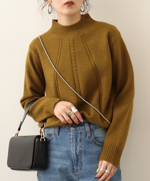 Chiaro（キアロ）の「chiaro ハイネックニット（ニット/セーター・レディース・ベージュ/カーキ/ブラック/レッド/オフホワイト・40）」の22枚目の写真