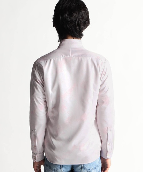 HIDEAWAYS NICOLE（ハイダウェイニコル）の「ハイストレッチポンチムラプリントシャツ（シャツ/ブラウス・メンズ・ライトグレー/ブラック/ライトピンク・LARGE/MEDIUM/X-LARGE）」の6枚目の写真