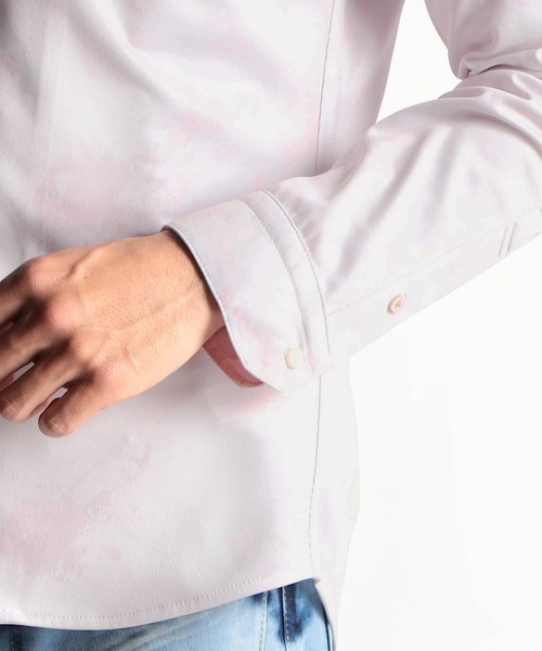 HIDEAWAYS NICOLE（ハイダウェイニコル）の「ハイストレッチポンチムラプリントシャツ（シャツ/ブラウス・メンズ・ライトグレー/ブラック/ライトピンク・LARGE/MEDIUM/X-LARGE）」の11枚目の写真