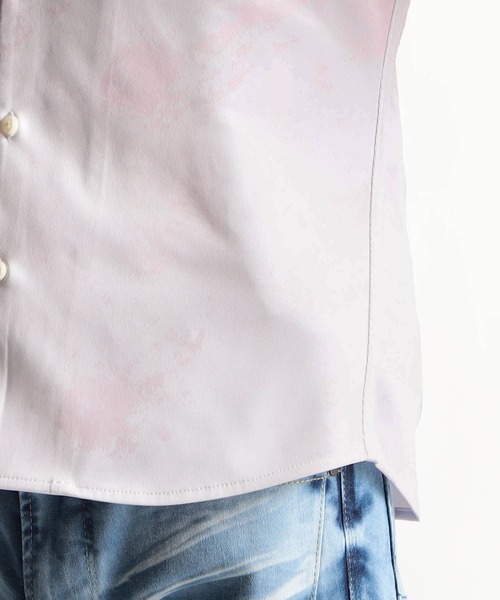 HIDEAWAYS NICOLE（ハイダウェイニコル）の「ハイストレッチポンチムラプリントシャツ（シャツ/ブラウス・メンズ・ライトグレー/ブラック/ライトピンク・LARGE/MEDIUM/X-LARGE）」の15枚目の写真