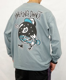 【GROOVY STORE】WALKING DONUT オーバーサイズ ロングスリーブTシャツ