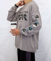【GROOVY STORE】WALKING DONUT オーバーサイズ ロングスリーブTシャツ