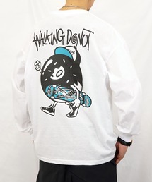 【GROOVY STORE】WALKING DONUT オーバーサイズ ロングスリーブTシャツ