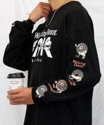 【GROOVY STORE】WALKING DONUT オーバーサイズ ロングスリーブTシャツ