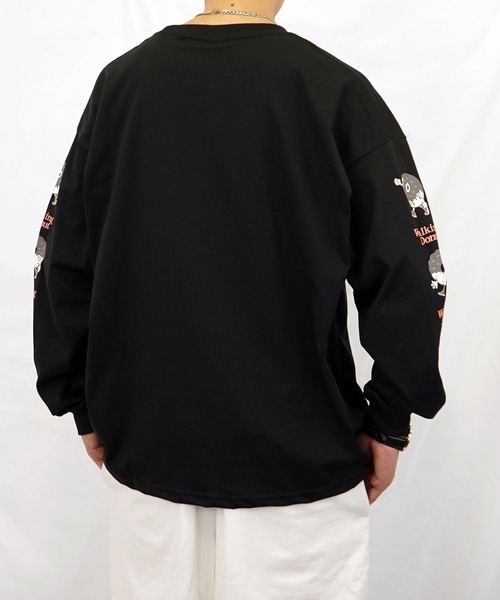 Burner(バーナー)の「【GROOVY STORE】WALKING DONUT オーバーサイズ ロングスリーブTシャツ(Tシャツ/カットソー・メンズ・ブラック系その他2/ブラック/グレイッシュベージュ/ホワイト/ホワイト系その他2/ライトベージュ/サックスブルー/ミント・M/L/LL)」の12枚目の写真