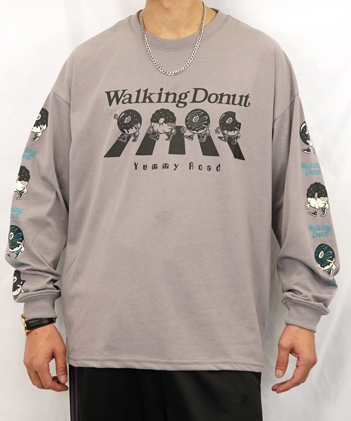 Burner(バーナー)の「【GROOVY STORE】WALKING DONUT オーバーサイズ ロングスリーブTシャツ(Tシャツ/カットソー・メンズ・ブラック系その他2/ブラック/グレイッシュベージュ/ホワイト/ホワイト系その他2/ライトベージュ/サックスブルー/ミント・M/L/LL)」の15枚目の写真