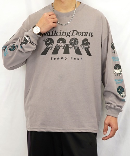 Burner(バーナー)の「【GROOVY STORE】WALKING DONUT オーバーサイズ ロングスリーブTシャツ(Tシャツ/カットソー・メンズ・ブラック系その他2/ブラック/グレイッシュベージュ/ホワイト/ホワイト系その他2/ライトベージュ/サックスブルー/ミント・M/L/LL)」の17枚目の写真