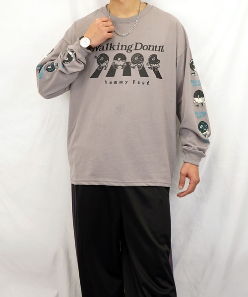Burner(バーナー)の「【GROOVY STORE】WALKING DONUT オーバーサイズ ロングスリーブTシャツ(Tシャツ/カットソー・メンズ・ブラック系その他2/ブラック/グレイッシュベージュ/ホワイト/ホワイト系その他2/ライトベージュ/サックスブルー/ミント・M/L/LL)」の18枚目の写真