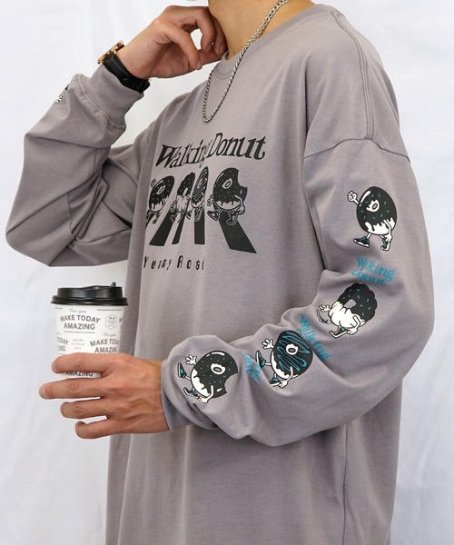 Burner(バーナー)の「【GROOVY STORE】WALKING DONUT オーバーサイズ ロングスリーブTシャツ(Tシャツ/カットソー・メンズ・ブラック系その他2/ブラック/グレイッシュベージュ/ホワイト/ホワイト系その他2/ライトベージュ/サックスブルー/ミント・M/L/LL)」の14枚目の写真