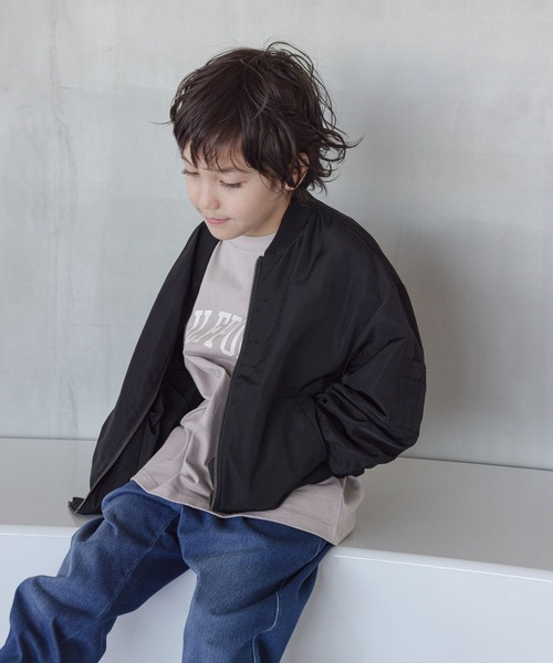 GLOBAL WORK（グローバルワーク）の「洗える撥水MA-1/976053（MA-1・キッズ・カーキ/ブラック・140cm/120cm/160cm/150cm/130cm/170cm）」の7枚目の写真