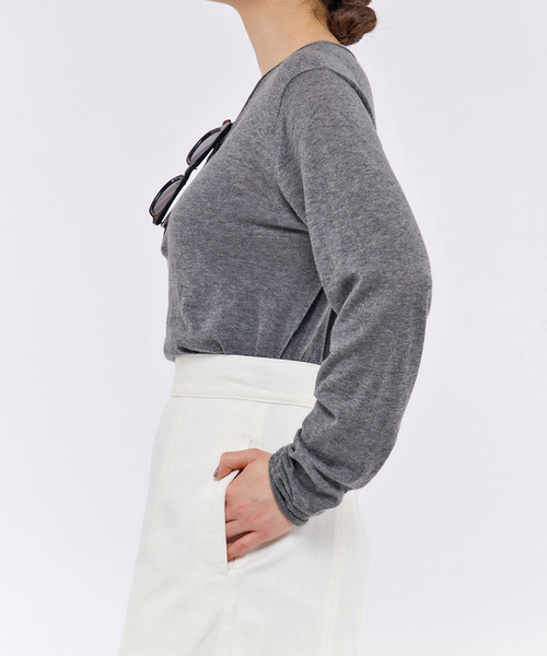 IENA（イエナ）の「デニムパッチワークスカート（デニムスカート・レディース・ホワイト/ブルー・38/36）」の7枚目の写真