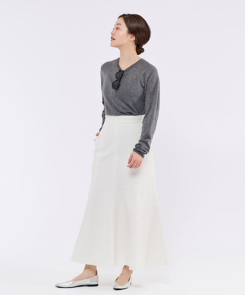 IENA（イエナ）の「デニムパッチワークスカート（デニムスカート・レディース・ホワイト/ブルー・38/36）」の8枚目の写真