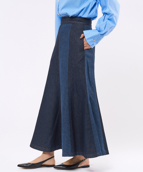 IENA（イエナ）の「デニムパッチワークスカート（デニムスカート・レディース・ホワイト/ブルー・38/36）」の13枚目の写真