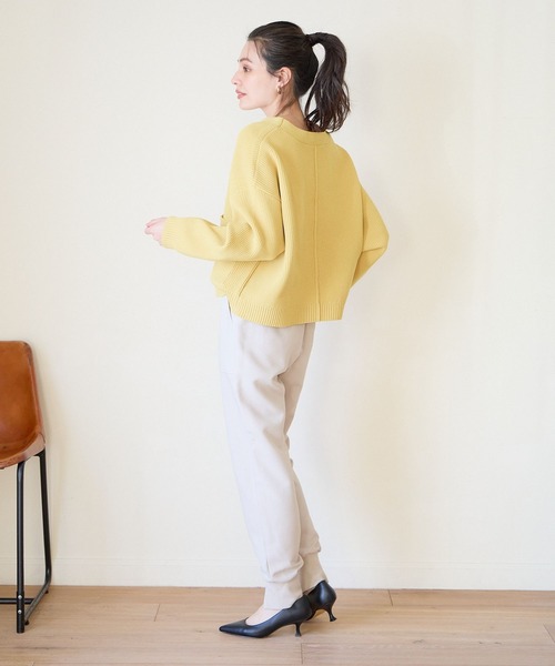 BAYFLOW(ベイフロー)の「スポンディッシュニットカーディガン(カーディガン/ボレロ・レディース・オフホワイト/イエロー/ブルー/チャコール・FREE)」の7枚目の写真