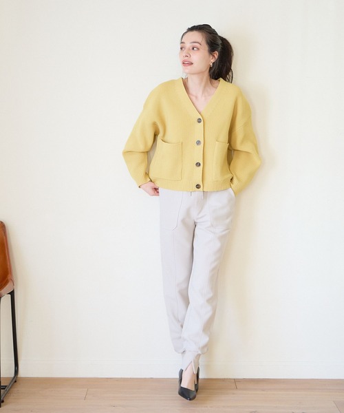 BAYFLOW(ベイフロー)の「スポンディッシュニットカーディガン(カーディガン/ボレロ・レディース・オフホワイト/イエロー/ブルー/チャコール・FREE)」の8枚目の写真
