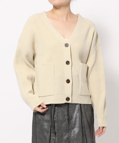 BAYFLOW(ベイフロー)の「スポンディッシュニットカーディガン(カーディガン/ボレロ・レディース・オフホワイト/イエロー/ブルー/チャコール・FREE)」の18枚目の写真