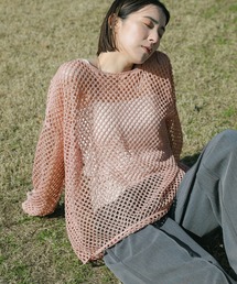 【ZOZO限定】メッシュオーバールーズニット