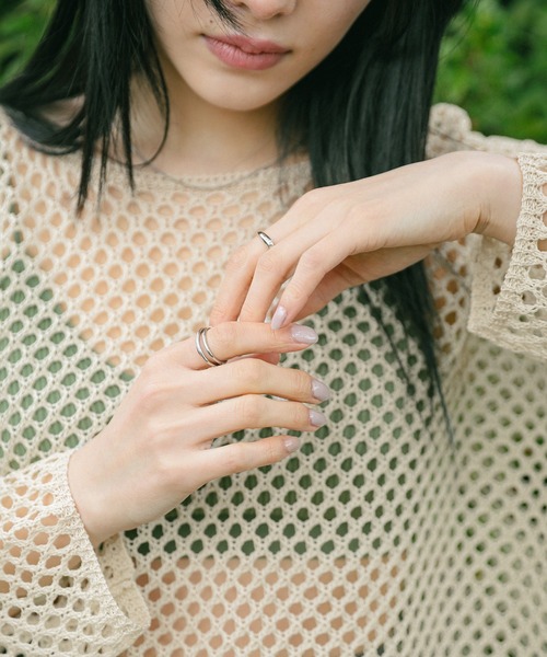 select MOCA(セレクトモカ)の「【ZOZO限定】メッシュオーバールーズニット(ニット/セーター・レディース・ピンク/ブラック/アイボリー/ブルー・FREE)」の18枚目の写真