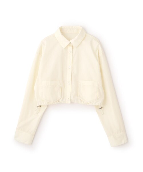 FREE'S MART(フリーズマート)の「◆裾ドロストショート丈シャツ(シャツ/ブラウス・レディース・ホワイト/ピンク/ブルー系その他・FREE)」の8枚目の写真