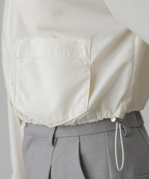 FREE'S MART(フリーズマート)の「◆裾ドロストショート丈シャツ(シャツ/ブラウス・レディース・ホワイト/ピンク/ブルー系その他・FREE)」の15枚目の写真