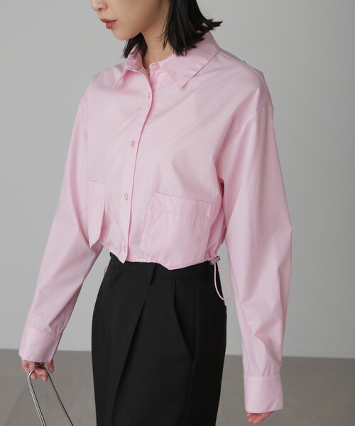 FREE'S MART(フリーズマート)の「◆裾ドロストショート丈シャツ(シャツ/ブラウス・レディース・ホワイト/ピンク/ブルー系その他・FREE)」の19枚目の写真