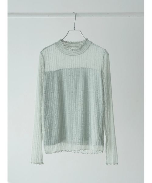 earth music&ecology(アースミュージックアンドエコロジー)の「レースドッキングプルオーバー(Tシャツ/カットソー・レディース・オフホワイト/ブラック/ライトグレー/ミント・S/M)」の1枚目の写真