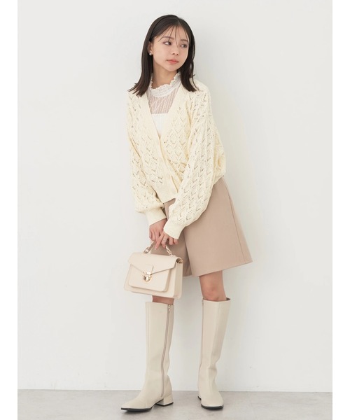 earth music&ecology(アースミュージックアンドエコロジー)の「レースドッキングプルオーバー(Tシャツ/カットソー・レディース・オフホワイト/ブラック/ライトグレー/ミント・S/M)」の14枚目の写真