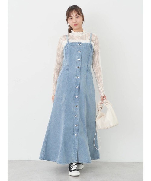 earth music&ecology(アースミュージックアンドエコロジー)の「レースドッキングプルオーバー(Tシャツ/カットソー・レディース・オフホワイト/ブラック/ライトグレー/ミント・S/M)」の17枚目の写真