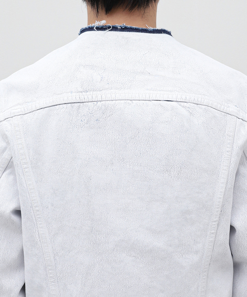 Maison Margiela(メゾンマルジェラ)の「【MAISON MARGIELA / メゾン マルジェラ】Painted Collarless Denim(デニムジャケット・メンズ・ホワイト・48/50)」の7枚目の写真