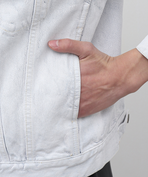 Maison Margiela(メゾンマルジェラ)の「【MAISON MARGIELA / メゾン マルジェラ】Painted Collarless Denim(デニムジャケット・メンズ・ホワイト・48/50)」の11枚目の写真
