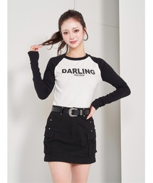 ラグランスリーブグラフィックロングTシャツ