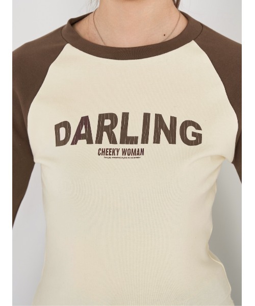 Darich（ダーリッチ）の「ラグランスリーブグラフィックロングTシャツ（Tシャツ/カットソー・レディース・ブラック/ブラウン・FREE）」の11枚目の写真