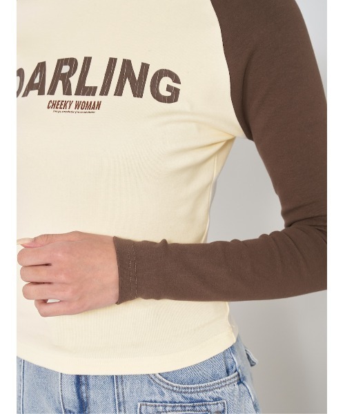 Darich（ダーリッチ）の「ラグランスリーブグラフィックロングTシャツ（Tシャツ/カットソー・レディース・ブラック/ブラウン・FREE）」の12枚目の写真