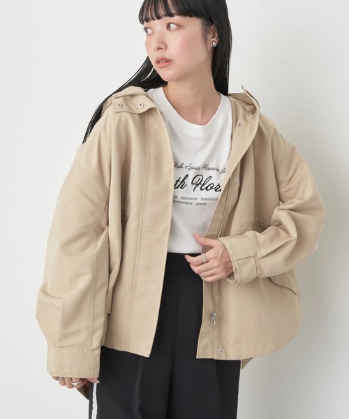 earth music&ecology(アースミュージックアンドエコロジー)の「マウンテンパーカー(マウンテンパーカー・レディース・ホワイト系その他2/カーキ/ネイビー/ベージュ・FREE)」の2枚目の写真