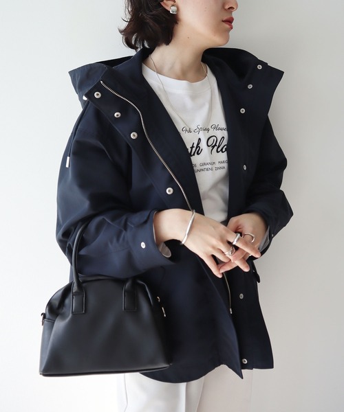 earth music&ecology(アースミュージックアンドエコロジー)の「マウンテンパーカー(マウンテンパーカー・レディース・ホワイト系その他2/カーキ/ネイビー/ベージュ・FREE)」の4枚目の写真