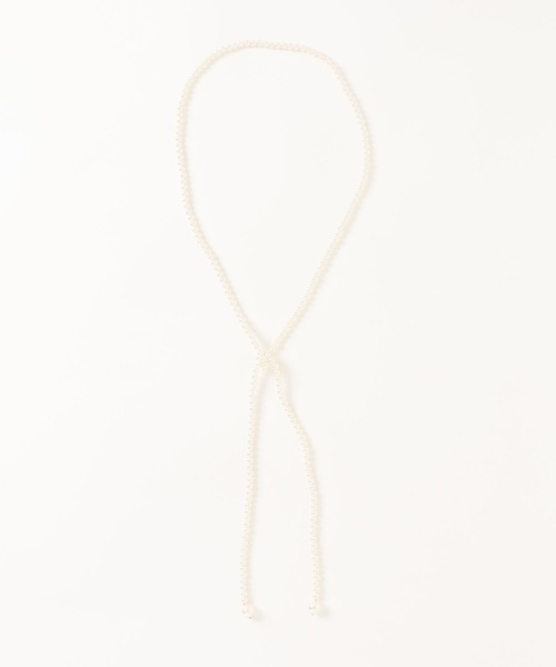 Three Four Time（ｽﾘｰﾌｫｰﾀｲﾑ）の「ムスビパールネックレス【結婚式/フォーマル/入卒/デイリー】（ネックレス・レディース・アイボリー・FREE）」の3枚目の写真